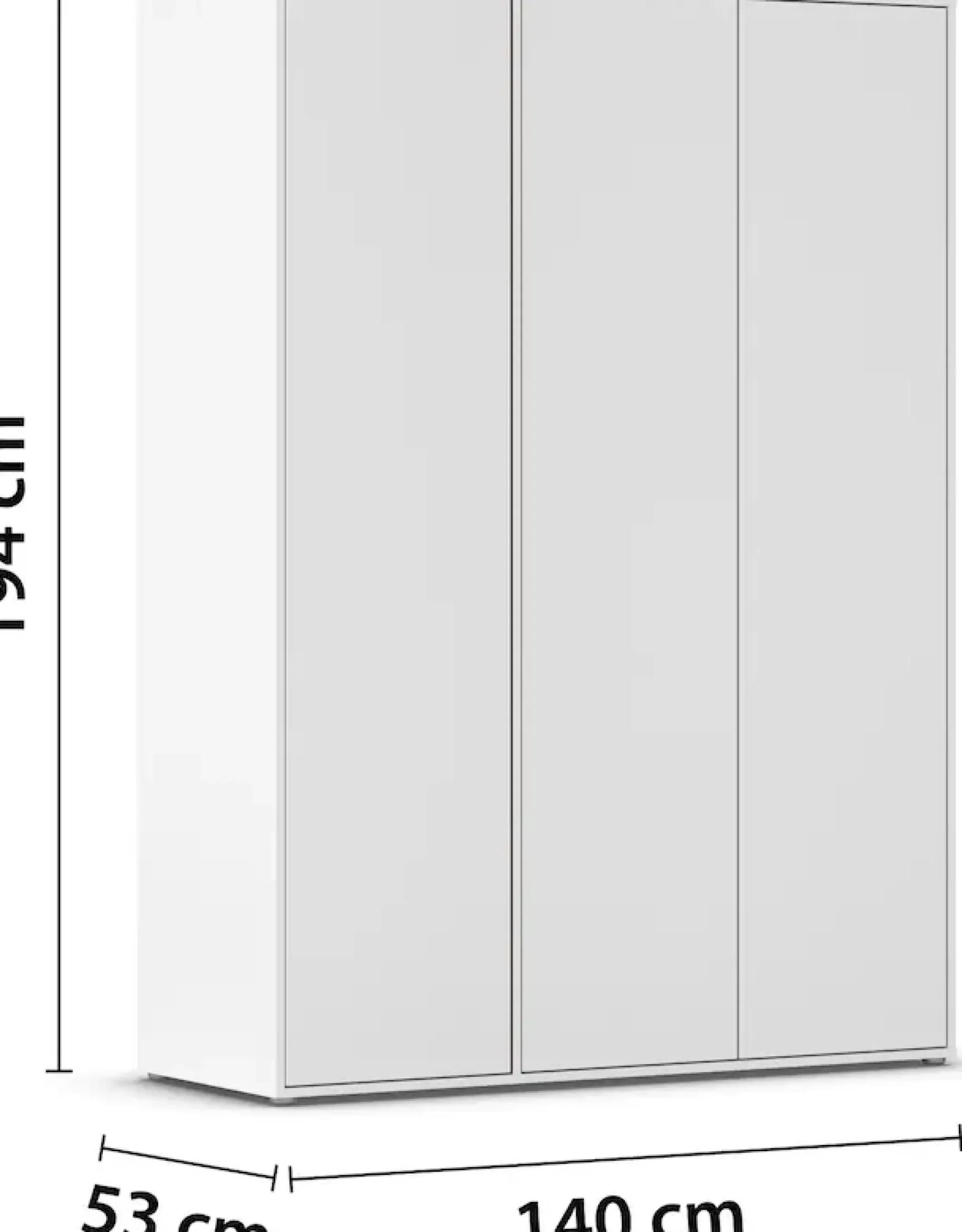 rauch Drehtürenschrank »Kleiderschrank Schrank Garderobe Wäscheschrank NABILA viel Stauraum« in 3 verschiedenen Ausstattungen BASIC/CLASSIC/PREMIUM,in 2 Breiten mit Push-to-Open Funktion TOPSELLER MADE IN GERMANY