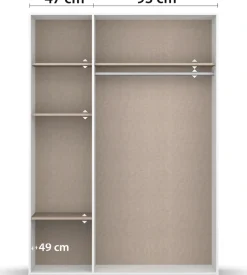 rauch Drehtürenschrank »Kleiderschrank Schrank Garderobe Wäscheschrank NABILA viel Stauraum« in 3 verschiedenen Ausstattungen BASIC/CLASSIC/PREMIUM,in 2 Breiten mit Push-to-Open Funktion TOPSELLER MADE IN GERMANY