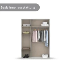 rauch Drehtürenschrank »Kleiderschrank Schrank Garderobe Wäscheschrank NABILA viel Stauraum« in 3 verschiedenen Ausstattungen BASIC/CLASSIC/PREMIUM,in 2 Breiten mit Push-to-Open Funktion TOPSELLER MADE IN GERMANY