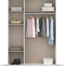 rauch Drehtürenschrank »Kleiderschrank Schrank Garderobe Wäscheschrank NABILA viel Stauraum« in 3 verschiedenen Ausstattungen BASIC/CLASSIC/PREMIUM,in 2 Breiten mit Push-to-Open Funktion TOPSELLER MADE IN GERMANY