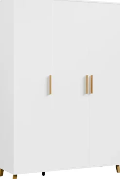 rauch Drehtürenschrank »Kleiderschrank Schrank Garderobe SHINJO Breiten 93/140/187 cm« in 3 verschiedenen Ausstattungen BASIC/CLASSIC/PREMIUM,Griffe und Füße aus Massivholz, viel Stauraum MADE IN GERMANY