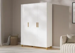 rauch Drehtürenschrank »Kleiderschrank Schrank Garderobe SHINJO Breiten 93/140/187 cm« in 3 verschiedenen Ausstattungen BASIC/CLASSIC/PREMIUM,Griffe und Füße aus Massivholz, viel Stauraum MADE IN GERMANY