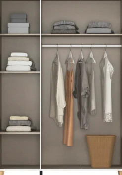 rauch Drehtürenschrank »Kleiderschrank Schrank Garderobe SHINJO Breiten 93/140/187 cm« in 3 verschiedenen Ausstattungen BASIC/CLASSIC/PREMIUM,Griffe und Füße aus Massivholz, viel Stauraum MADE IN GERMANY