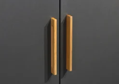 rauch Drehtürenschrank »Kleiderschrank Schrank Garderobe SHINJO Breiten 93/140/187 cm« in 3 verschiedenen Ausstattungen BASIC/CLASSIC/PREMIUM,Griffe und Füße aus Massivholz, viel Stauraum MADE IN GERMANY