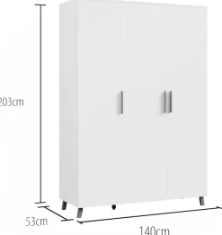 rauch Drehtürenschrank »Kleiderschrank Schrank Garderobe SHINJO Breiten 93/140/187 cm« in 3 verschiedenen Ausstattungen BASIC/CLASSIC/PREMIUM,Griffe und Füße aus Massivholz, viel Stauraum MADE IN GERMANY
