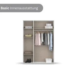 rauch Drehtürenschrank »Kleiderschrank Schrank Garderobe SHINJO Breiten 93/140/187 cm« in 3 verschiedenen Ausstattungen BASIC/CLASSIC/PREMIUM,Griffe und Füße aus Massivholz, viel Stauraum MADE IN GERMANY