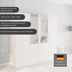 rauch Drehtürenschrank »Kleiderschrank Schrank Garderobe Schlafzimmerschrank EVELYN« in 2 Höhen 197 oder 210 cm erhältlich, inkl. SOFT-CLOSE-FUNKTION,in elegantem Stil, viel Stauraum 3 Breiten und 2 Höhen MADE IN GERMANY