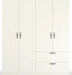 rauch Drehtürenschrank »Kleiderschrank Schrank Garderobe Ankleide COTTAGE BY QUADRA SPIN« Breiten: 181/226/271 cm, Höhe 210 cm,in skandinavischem Landhausstil, mit Schubladen