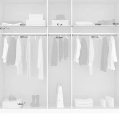 rauch Drehtürenschrank »Kleiderschrank Schrank Garderobe Ankleide DARK&WOOD BY QUADRA SPIN« Breiten: 181/226/271 cm, Höhe 210 cm,im Industrial Style mit Metallgriffstangen