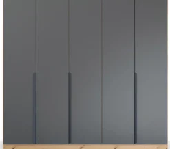 rauch Drehtürenschrank »Kleiderschrank Schrank Garderobe Ankleide DARK&WOOD BY QUADRA SPIN« Breiten: 181/226/271 cm, Höhe 210 cm,im Industrial Style mit Metallgriffstangen