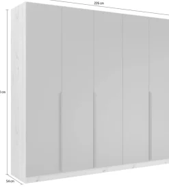 rauch Drehtürenschrank »Kleiderschrank Schrank Garderobe Ankleide DARK&WOOD BY QUADRA SPIN« Breiten: 181/226/271 cm, Höhe 210 cm,im Industrial Style mit Metallgriffstangen