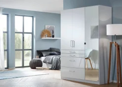 rauch Drehtürenschrank »Kleiderschrank Schrank Garderobe GarderobenschrankHOMBURG« mit Spiegel, oberer Schubkasten mit Einteilung MADE IN GERMANY