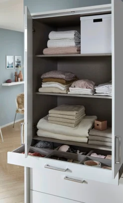rauch Drehtürenschrank »Kleiderschrank Schrank Garderobe GarderobenschrankHOMBURG« mit Spiegel, oberer Schubkasten mit Einteilung MADE IN GERMANY
