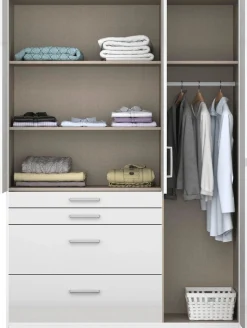 rauch Drehtürenschrank »Kleiderschrank Schrank Garderobe GarderobenschrankHOMBURG« mit Spiegel, oberer Schubkasten mit Einteilung MADE IN GERMANY