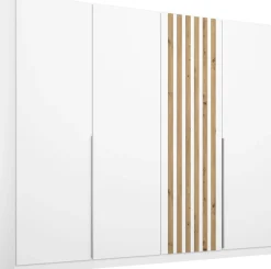 rauch Drehtürenschrank »Kleiderschrank Schrank Garderobe Breiten 181/226/271 cm LAMELLA« 3 verschiedene Ausstattungen BASIC/CLASSIC/PREMIUM (inkl. SOFT-CLOSE),elegante Lamellen-Auflage in 3D Akustikpaneel Optik MADE IN GERMANY