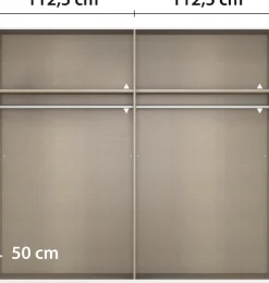 rauch Drehtürenschrank »Kleiderschrank Schrank Garderobe Breiten 181/226/271 cm LAMELLA« 3 verschiedene Ausstattungen BASIC/CLASSIC/PREMIUM (inkl. SOFT-CLOSE),elegante Lamellen-Auflage in 3D Akustikpaneel Optik MADE IN GERMANY