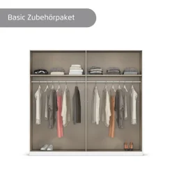 rauch Drehtürenschrank »Kleiderschrank Schrank Garderobe Breiten 181/226/271 cm LAMELLA« 3 verschiedene Ausstattungen BASIC/CLASSIC/PREMIUM (inkl. SOFT-CLOSE),elegante Lamellen-Auflage in 3D Akustikpaneel Optik MADE IN GERMANY