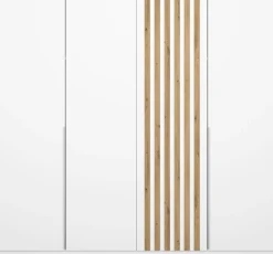 rauch Drehtürenschrank »Kleiderschrank Schrank Garderobe Breiten 181/226/271 cm LAMELLA« 3 verschiedene Ausstattungen BASIC/CLASSIC/PREMIUM (inkl. SOFT-CLOSE),elegante Lamellen-Auflage in 3D Akustikpaneel Optik MADE IN GERMANY