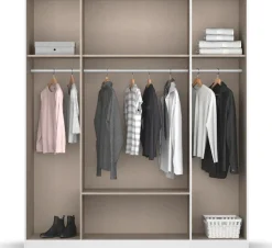 rauch Drehtürenschrank »Kleiderschrank Schrank Garderobe Schlafzimmerschrank DAVOA« mit farblich abgesetzten Schubkästen in Eiche Artisan MADE IN GERMANY