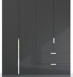 rauch Drehtürenschrank »Kleiderschrank Schrank Garderobe Ankleide GLAMOUR BY QUADRA SPIN« Breiten: 181/226/271 cm, Höhe 210 cm,mit eleganter Hochglanzfront und Stangengriff MADE IN GERMANY