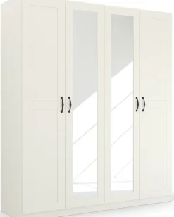 rauch Drehtürenschrank »Kleiderschrank Schrank Garderobe Ankleide COTTAGE BY QUADRA SPIN« Breiten: 181/226/271 cm, Höhe 210 cm,in skandinavischem Landhausstil, mit Spiegel