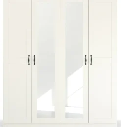 rauch Drehtürenschrank »Kleiderschrank Schrank Garderobe Ankleide COTTAGE BY QUADRA SPIN« Breiten: 181/226/271 cm, Höhe 210 cm,in skandinavischem Landhausstil, mit Spiegel