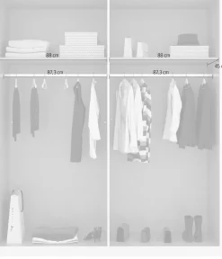 rauch Drehtürenschrank »Kleiderschrank Schrank Garderobe Ankleide COTTAGE BY QUADRA SPIN« Breiten: 181/226/271 cm, Höhe 210 cm,in skandinavischem Landhausstil, mit Spiegel