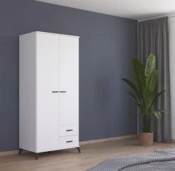 rauch Drehtürenschrank »Lucena« mit schräg ausgestellten Füßen im Monochrom-Stil