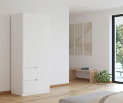 rauch Drehtürenschrank »Mehrzweckschrank Aktenschrank Mietswohnung Garderobe MAINZ 91cm breit« 3 verschiedene Ausstattungen BASIC/CLASSIC/PREMIUM (inkl. SOFT-CLOSE),grifflose Front, Türen mit Push-to-Open Funktion MADE IN GERMANY