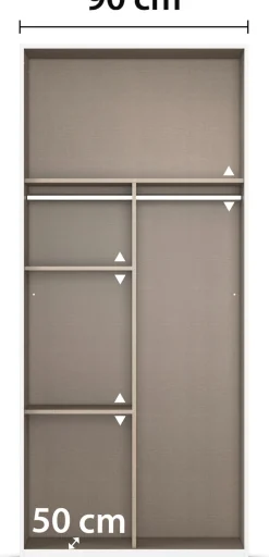 rauch Drehtürenschrank »Reflect« mit Spiegelfront, inkl. praktischer Inneneinteilung und Stoffboxen-Set