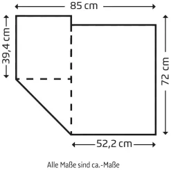 rauch Eckkleiderschrank »Kleiderschrank Schrank Garderobe Schlafzimmer Büroschrank BUCHHOLZ« Schenkelmaß 85/72cm,mit viel Stauraum und abschließbarer Tür MADE IN GERMANY