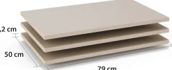 rauch Einlegeboden »Zubehör für Rauch-Schränke ORANGE/BLACK,« 3er-Set Breite 79 cm, Tiefe 50 cm
