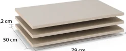 rauch Einlegeboden »Zubehör für Rauch-Schränke ORANGE/BLACK,« 3er-Set Breite 79 cm, Tiefe 50 cm
