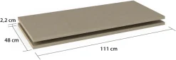 rauch Einlegeboden »Zubehör für Rauch-Schwebetürenschränke ORANGE/BLUE« 2er-Set Breite 111 cm, Tiefe 48 cm