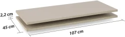 rauch Einlegeboden »Zubehör für Rauch-Schwebetürenschränke BLUE« 2er-Set Breite 107 cm, Tiefe 45 cm