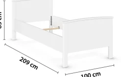 rauch Funktionsbett »Bett Einzelbett Komfortbett Holzbett TORRENT« Bettseitenhöhe 44,6 cm, Größen: 90x200 cm, 100x200 cm,in Komforthöhe, Einlasstiefe 6-fach verstellbar MADE IN GERMANY