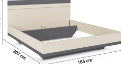 rauch Futonbett »Bett Doppelbett Holzbett SAJO« mit Farb-Absetzungen in komfortabler Sitzhöhe MADE IN GERMANY