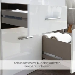 rauch Kleiderschrank »Drehtürenschrank Schrank Garderobe BURANO« mit Schubladen und Spiegelumrandung in Farbabsetzung MADE IN GERMANY