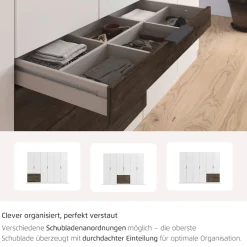 rauch Kleiderschrank »Drehtürenschrank Schrank Garderobe Schlafzimmerschrank KODA« oberer Schubkasten mit praktischer Inneneinteilung,mit asymmetrisch angeordneten Schubladen MADE IN GERMANY