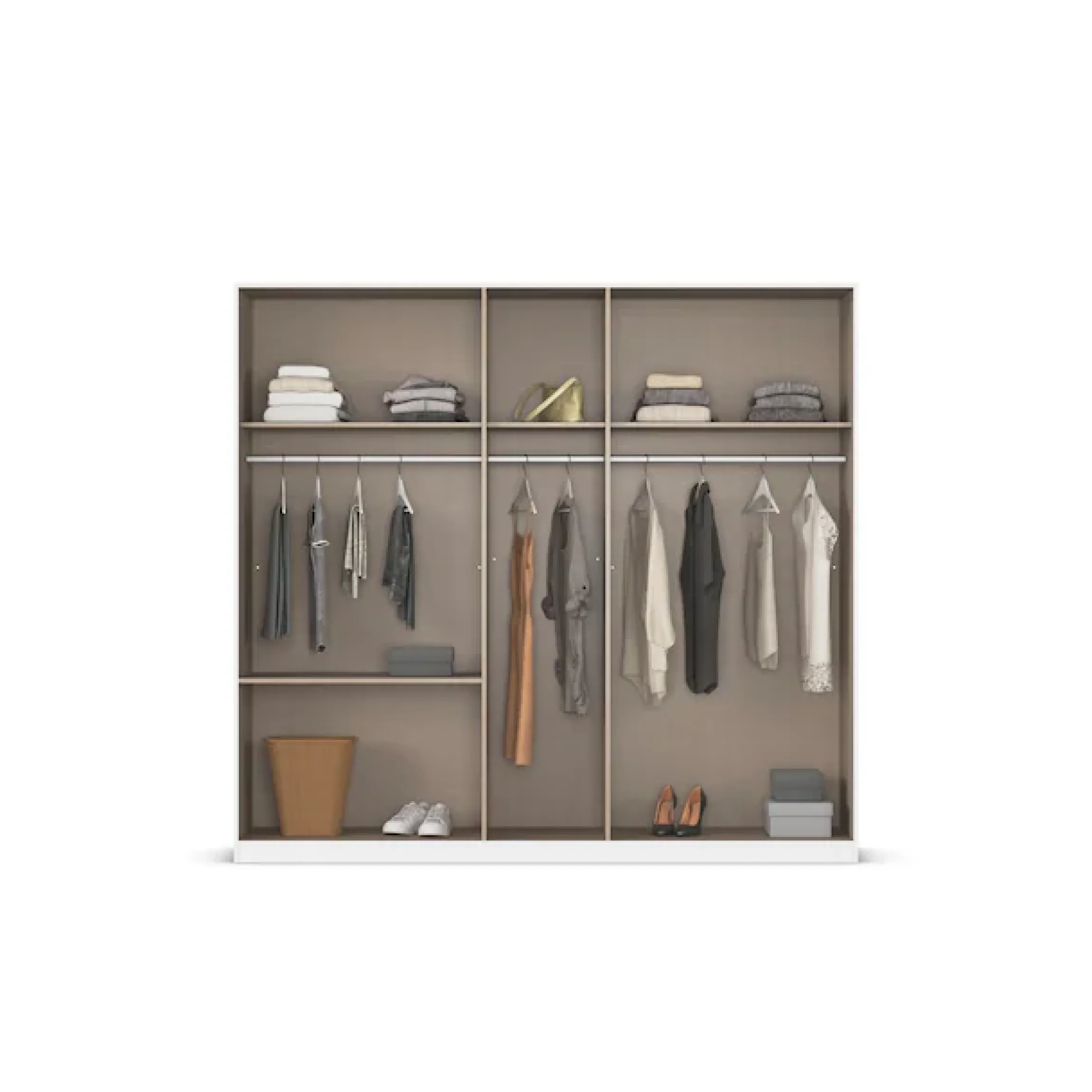rauch Kleiderschrank »Drehtürenschrank Schrank Garderobe Schlafzimmerschrank KODA« oberer Schubkasten mit praktischer Inneneinteilung,mit asymmetrisch angeordneten Schubladen MADE IN GERMANY