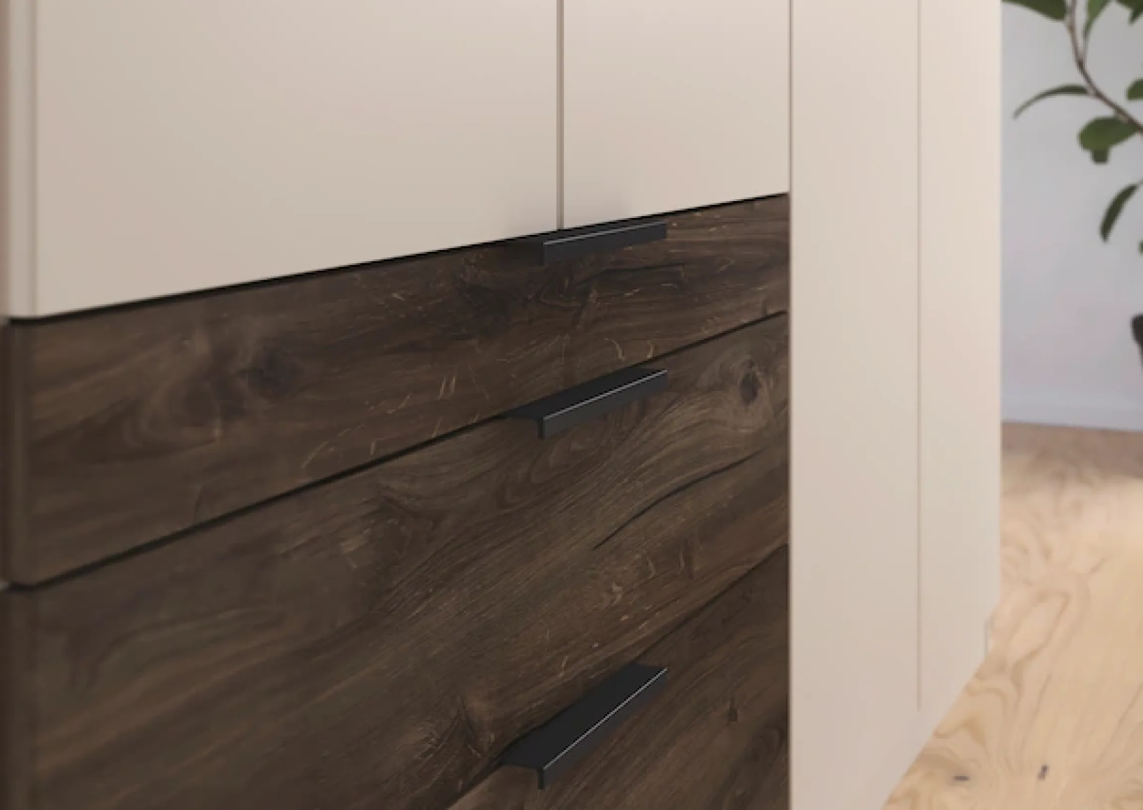 rauch Kleiderschrank »Drehtürenschrank Schrank Garderobe Schlafzimmerschrank KODA« oberer Schubkasten mit praktischer Inneneinteilung,mit asymmetrisch angeordneten Schubladen MADE IN GERMANY
