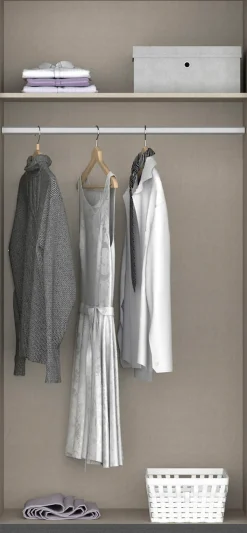 rauch Kleiderschrank »Drehtürenschrank Schrank Garderobe Ankleide FREISING« Breite/Höhe/Tiefe: 91/197/54 cm,schlichtes Design mit griffloser Front und Griffmulde MADE IN GERMANY