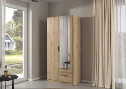 rauch Kleiderschrank »Drehtürenschrank Schrank Garderobe Ankleide Schlafzimmer LAGOA« 3 verschiedene Ausstattungen BASIC/CLASSIC/PREMIUM (inkl. SOFT-CLOSE),geräumige Schubladen, 3 Breiten, optional mit Aufsatz MADE IN GERMANY