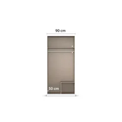 rauch Kleiderschrank »Drehtürenschrank Schrank Garderobe Ankleide Schlafzimmer LAGOA« 3 verschiedene Ausstattungen BASIC/CLASSIC/PREMIUM (inkl. SOFT-CLOSE),geräumige Schubladen, 3 Breiten, optional mit Aufsatz MADE IN GERMANY