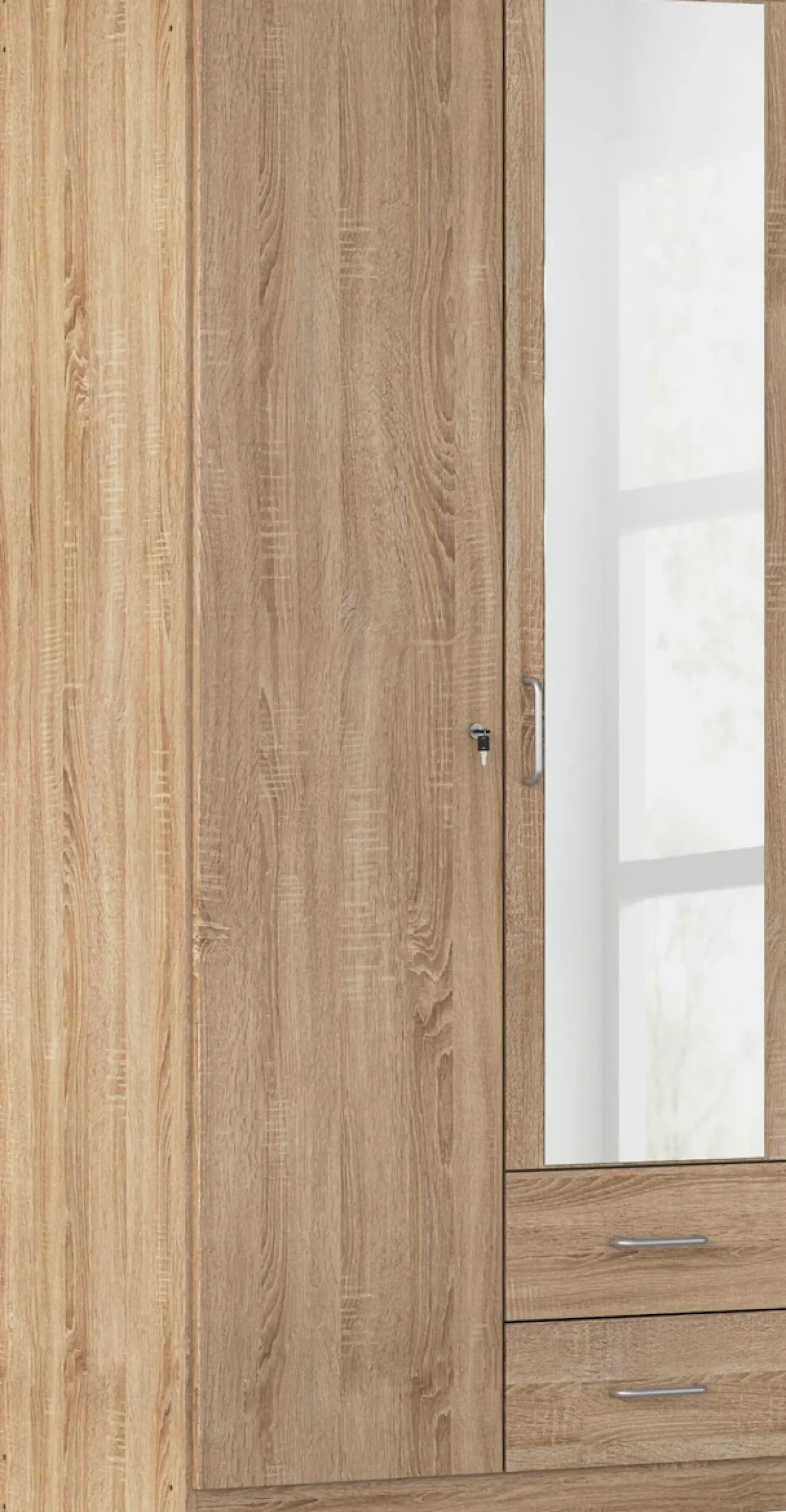 rauch Kleiderschrank »Schrank Garderobe Garderobenschrank Putzschrank Wäscheschrank BERGHEIM« Breiten 91/136/181 cm, Höhe 197 cm,2 Außenschubladen, Tür/en abschließbar je 2 Schlüssel MADE IN GERMANY