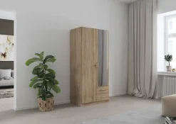 rauch Kleiderschrank »Schrank Garderobe Garderobenschrank Putzschrank Wäscheschrank BERGHEIM« Breiten 91/136/181 cm, Höhe 197 cm,2 Außenschubladen, Tür/en abschließbar je 2 Schlüssel MADE IN GERMANY