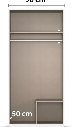 rauch Kleiderschrank »Schrank Garderobe Garderobenschrank Putzschrank Wäscheschrank BERGHEIM« Breiten 91/136/181 cm, Höhe 197 cm,2 Außenschubladen, Tür/en abschließbar je 2 Schlüssel MADE IN GERMANY