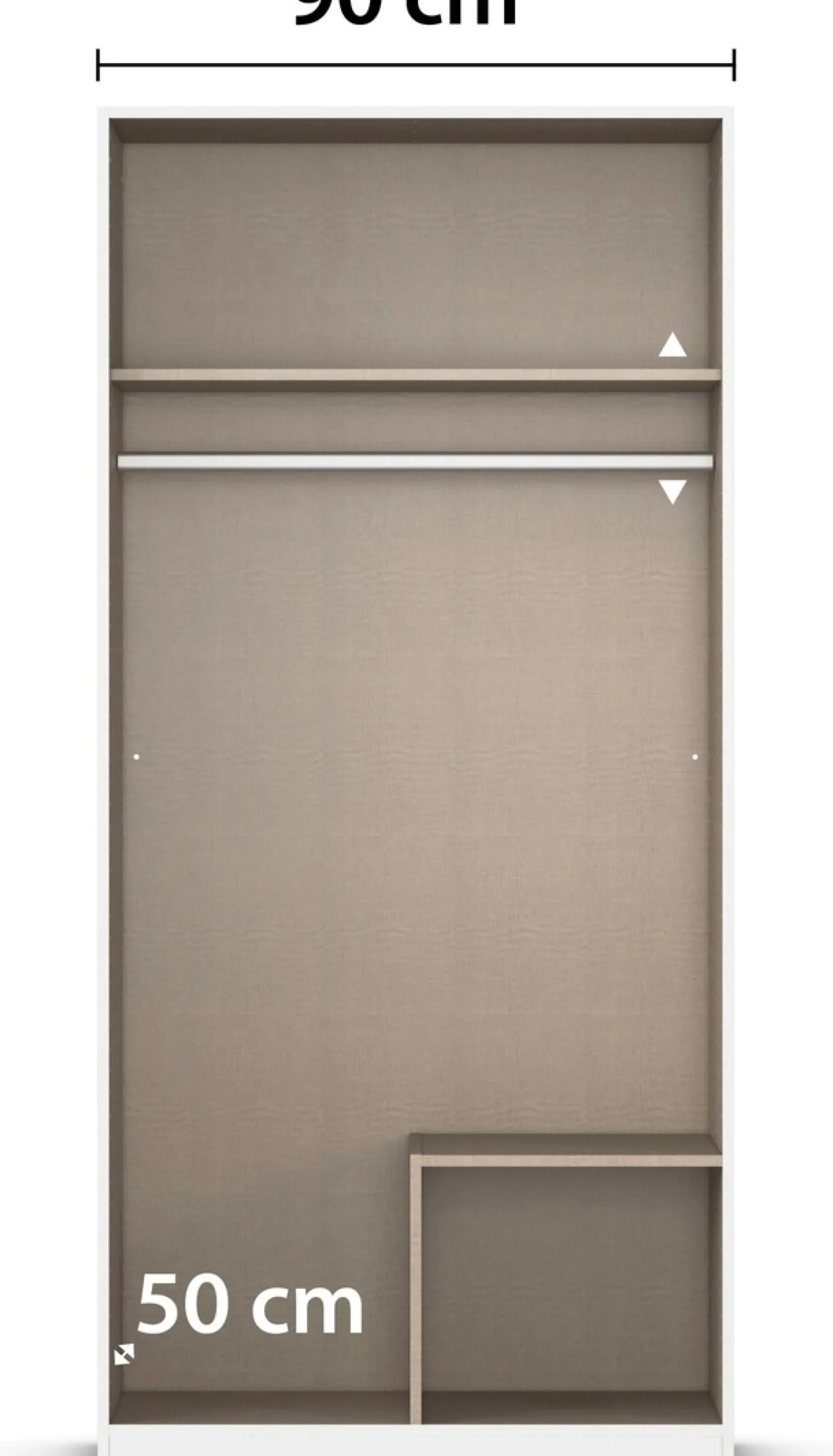 rauch Kleiderschrank »Schrank Garderobe Garderobenschrank Putzschrank Wäscheschrank BERGHEIM« Breiten 91/136/181 cm, Höhe 197 cm,2 Außenschubladen, Tür/en abschließbar je 2 Schlüssel MADE IN GERMANY