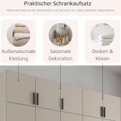 rauch Kleiderschrank »Schrank Garderobe Wäscheschrank GAMMA in 4 Breiten 91-226 cm« 3 verschiedene Ausstattungen BASIC/CLASSIC/PREMIUM (inkl. SOFT-CLOSE),mit Schubladen und Schrankaufsatz sowie Spiegel MADE IN GERMANY