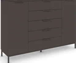 rauch Kombikommode »Kommode Türkommode Sideboard Kombikommode FLIPP« Breite 160/180 cm mit 4 Einlegeböden,2-türig mit5 Schubladen und Soft-Close-Funktion in zwei Breiten